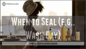 when to seal (e.g., wash day)