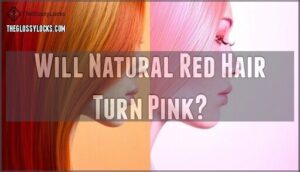 will natural red hair turn pink
