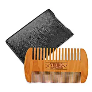 Wooden Beard Comb & Case, B06W9MZYFB