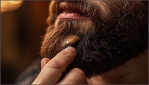 working product through beard