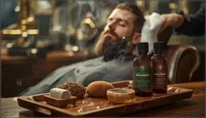 add-ons: hot towel, specialty oils, skin treatments