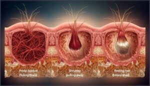 anagen, catagen, and telogen phases