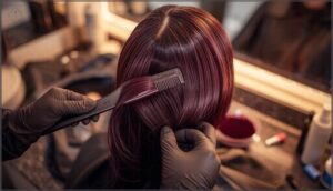 application tips for burgundy hair dye