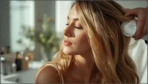 applying conditioner away from roots