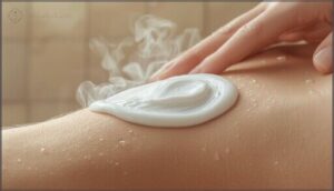 applying cream in circular motions applying cream in circular motions