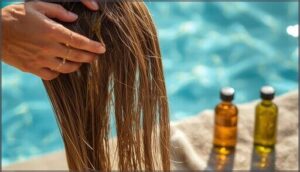 applying natural oils or leave-in conditioner