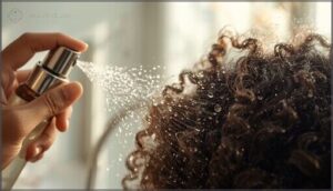 applying water or water-based moisturizer