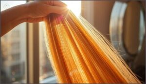 assessing orange tones after bleaching