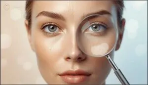 assessing pore size and shine patterns