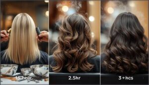 average processing times by hair type