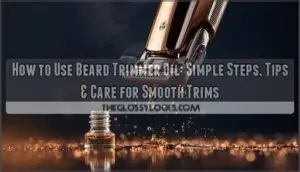 beard trimmer oil usage