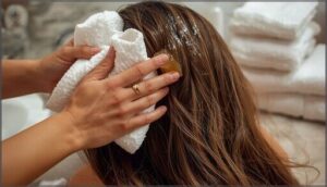 blotting and absorbing excess vaseline first