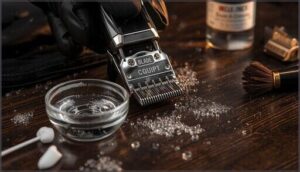 cleaning and preparing clipper blades