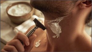 cleaning up with a razor