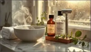 cleansing and softening the neck