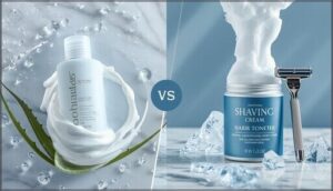 conditioner vs. traditional shaving products