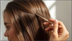 creating a clean center part creating a clean center part