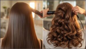 curling straight hair with heat tools