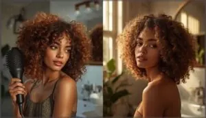 diffusing vs. air-drying for curl shape diffusing vs. air-drying for curl shape