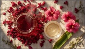 diy hibiscus tea hair rinse recipe