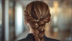 dutch braids with accessory accents dutch braids with accessory accents