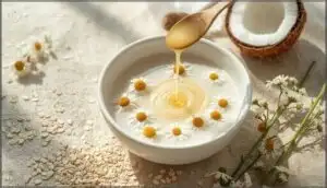 eczema and dermatitis: oatmeal, chamomile, coconut oil