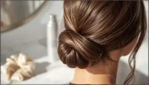 effortless low bun how-to