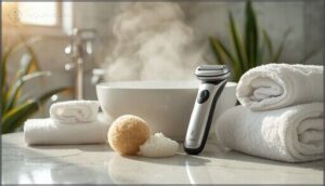exfoliate and cleanse skin before shaving