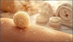 exfoliating to remove dead skin cells