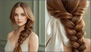 fishtail and waterfall braids for long hair