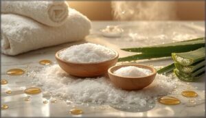 gentle exfoliation with sugar or baking soda