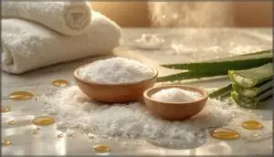 gentle exfoliation with sugar or baking soda