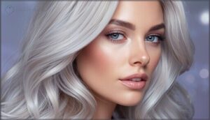 icy blonde and platinum tones