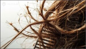 increased tangling and rough texture increased tangling and rough texture