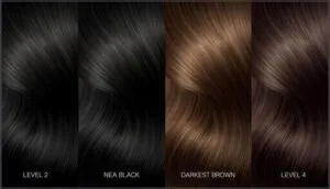 levels 1-4: dark shades levels 1-4: dark shades