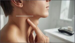 locating the neckline with the two-finger rule