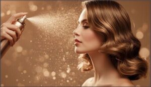 locking in your look with hairspray