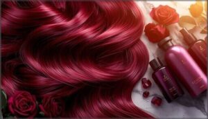 maintaining vibrant burgundy hair color