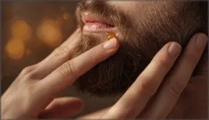 massaging oil into skin and hair massaging oil into skin and hair