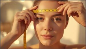 measuring forehead width measuring forehead width