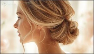 messy side bun for a relaxed look