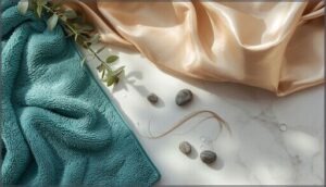 microfiber towels and silk pillowcases