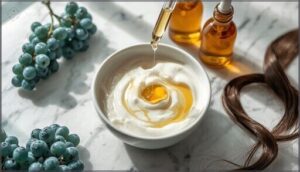 mixing with conditioner or masks mixing with conditioner or masks