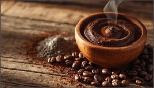 mocha mud mask for detoxifying