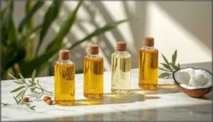 nourishing oils: jojoba, argan, squalane, coconut nourishing oils: jojoba, argan, squalane, coconut