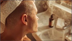 patting dry before application