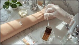 performing a patch and strand test