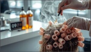 perm solution and neutralizer application