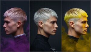 platinum, wheat, and lemon toned buzz cuts platinum, wheat, and lemon toned buzz cuts