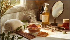 preparing hair for organic dye application